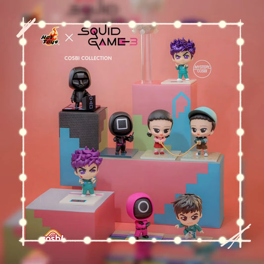 Hot Toys Squid Game Series Blind Box Cosbi Surprise Box Mini Collectible Doll Desktop Decorations Pvc Garage Kit Birthday Gift