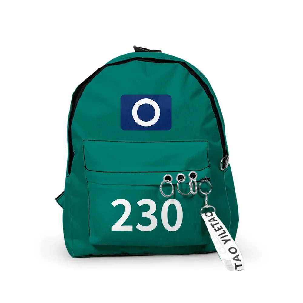 Squid Game Player 230 Backpack - Stylish Green Bag