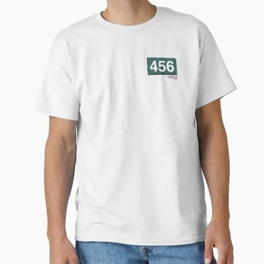 Squid Game Player 456 White T-Shirt for kids