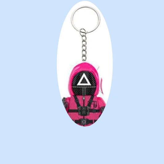 Squid Game Triangle Guard Keychain