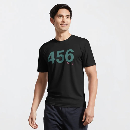 Squid Game Player 456 Black T-Shirt for Kids