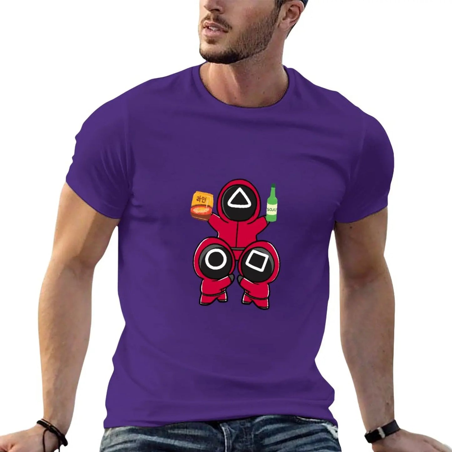 Squid Game Guards Fun T-Shirt – Purple