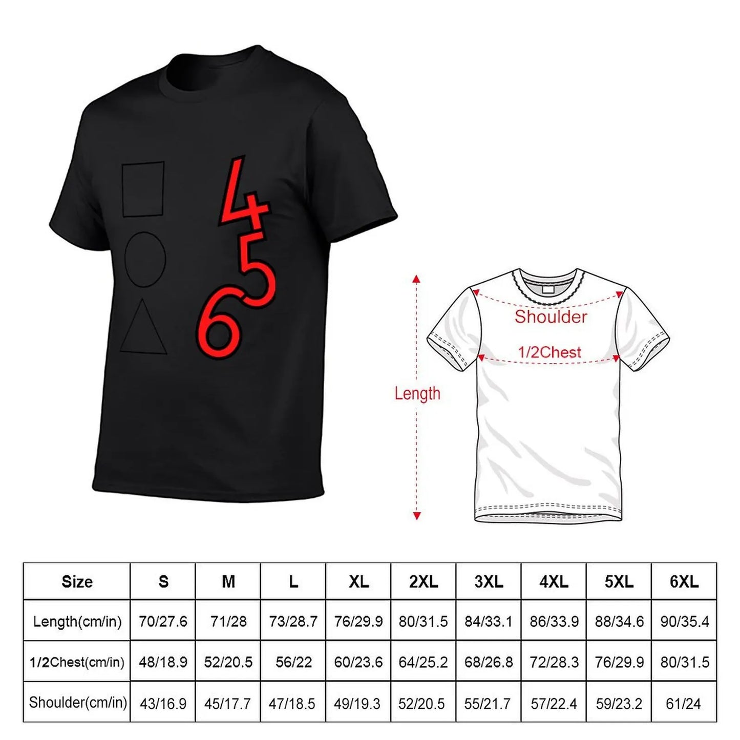 Player 456 Black T-Shirt – Squid Game