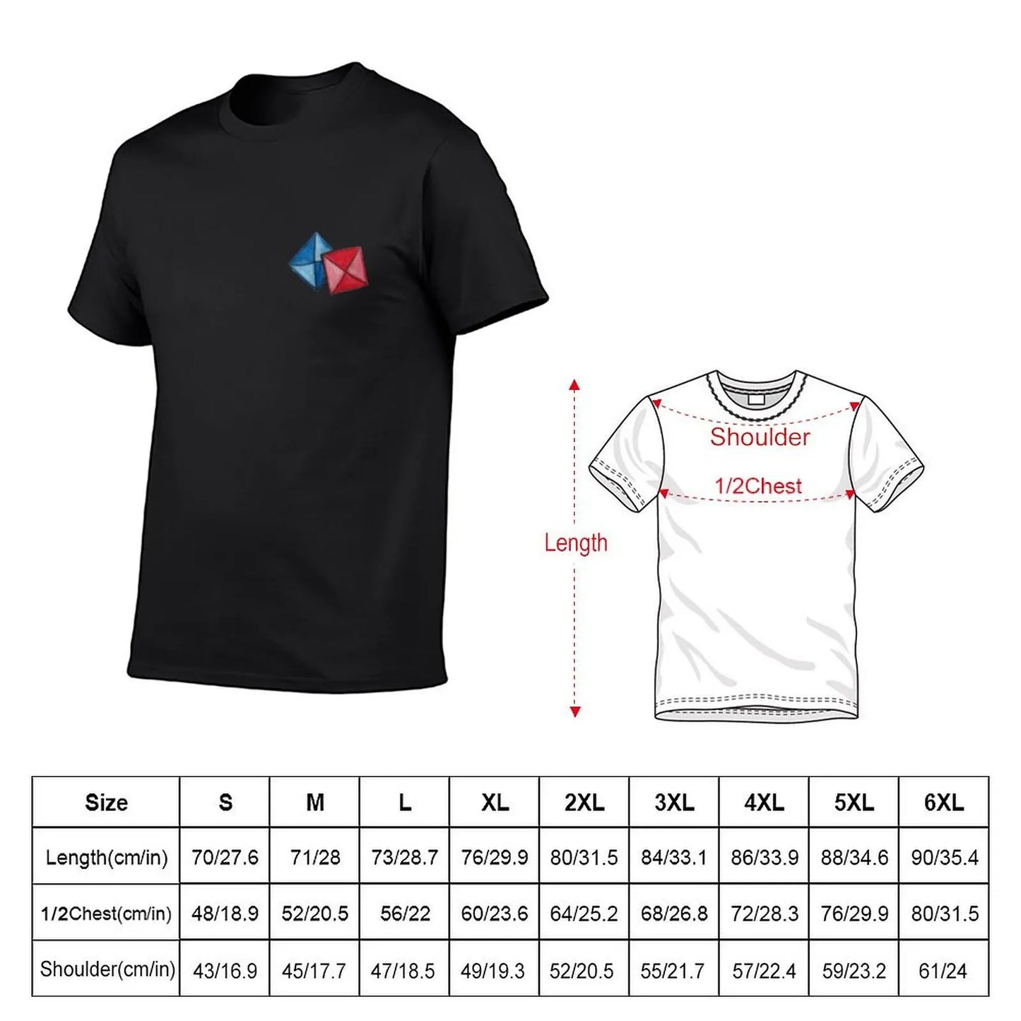 Black Squid Game T-Shirt - Red and Blue Envelopes