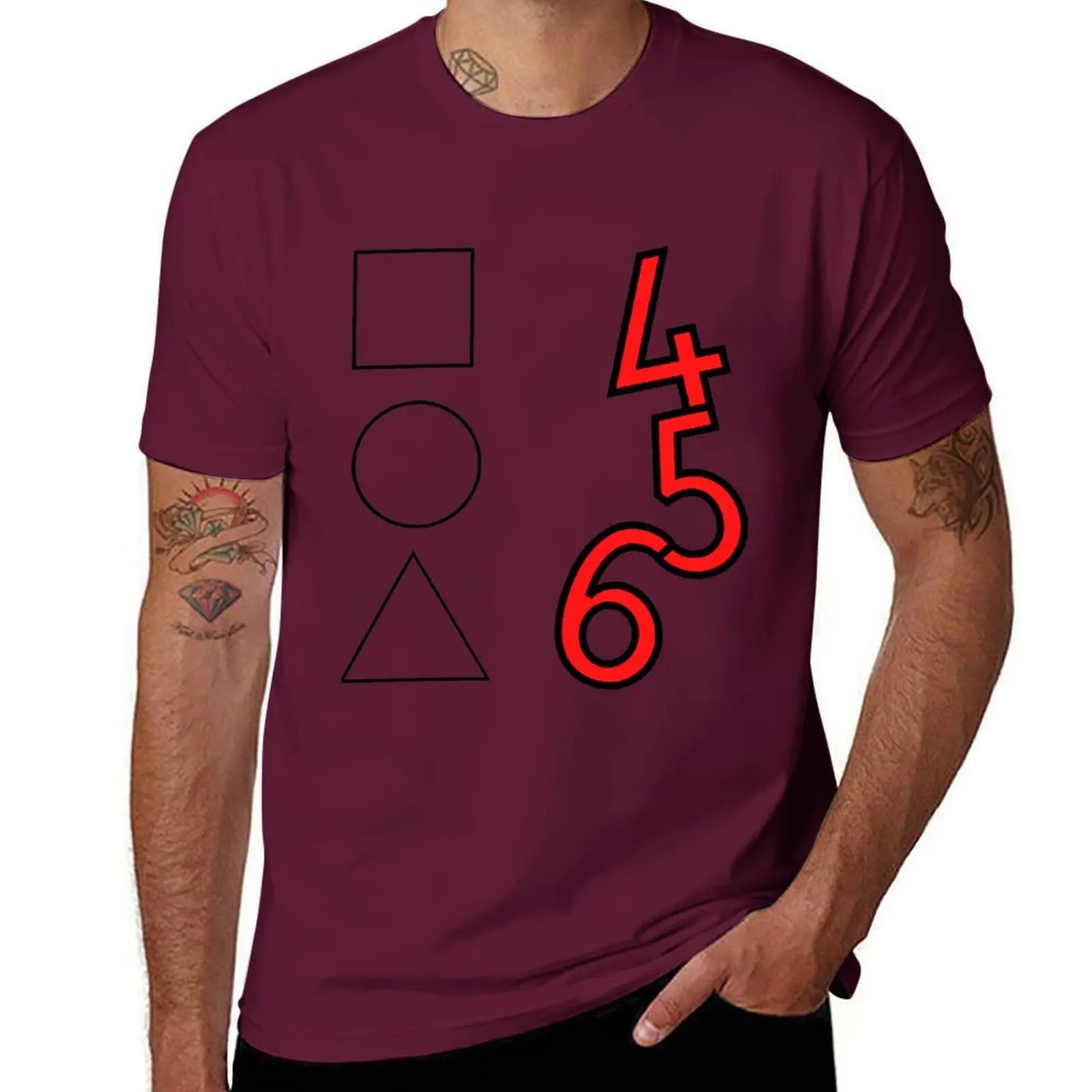 Player 456 Maroon T-Shirt – Squid Game