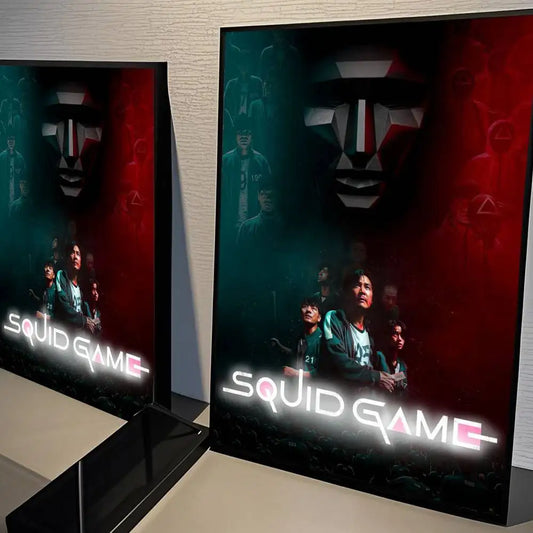 Squid Game Poster – The Masked Leader & Players