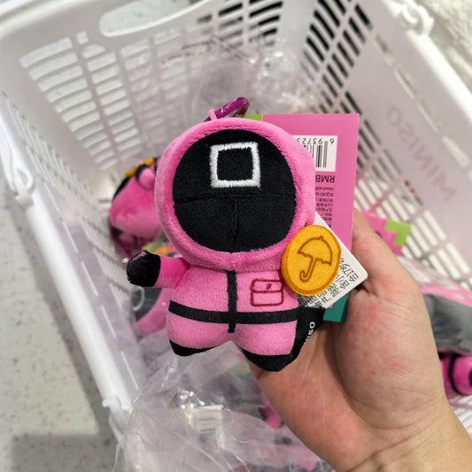 Squid Game Square Guard Plush Keychain