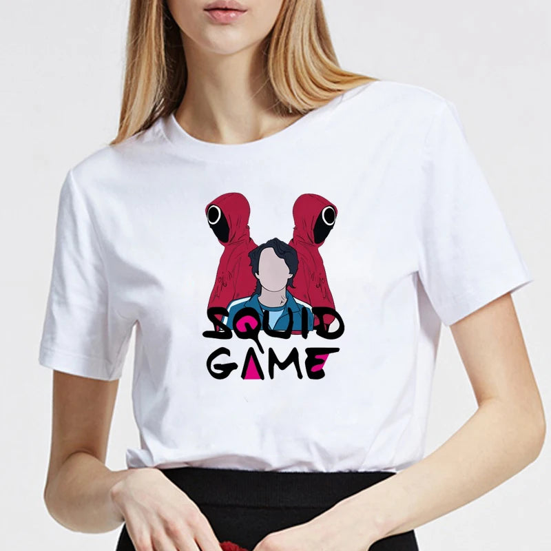 Squid Game Character Design T-Shirt - White