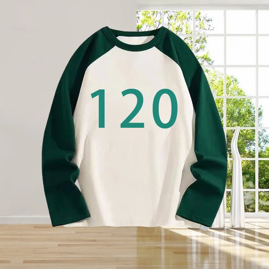 Cho Hyun-ju (Player 120) Green & White Long Sleeve T-Shirt – Squid Game