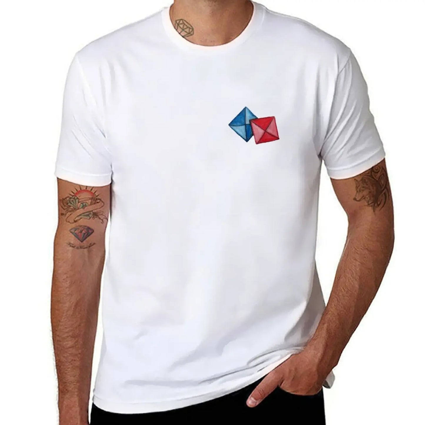 White Squid Game T-Shirt - Red and Blue Envelopes