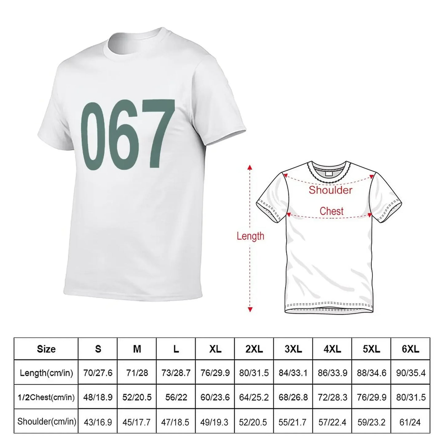 White Squid Game T-Shirt – 067 Featuring Kang Sae-byeok